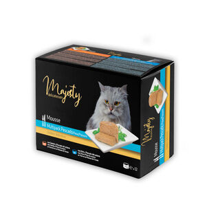 Majesty Adult Mousse de Pescado lata para gatos- Pack
